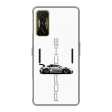 Чохол з авто Порше для Xiaomi POCO F4 GT – білий порше