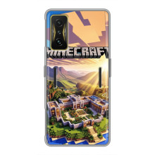 Чехол с картинками Майнкрафт для Поко Ф4 GT – Minecraft