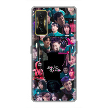 Чохол Гра в кальмара для Xiaomi POCO F4 GT – Колаж гра кальмара