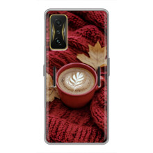 Чехол с уникальным дизайном «Осень с кофе» для Xiaomi POCO F4 GT – Кофе на пледе