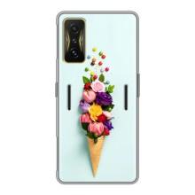 Чохли з тематикою "КВІТИ" на Xiaomi POCO F4 GT (Квітка-морозиво)