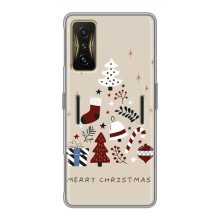 Різдвяні Чохли для Xiaomi POCO F4 GT (VPrint) (Merry Christmas)