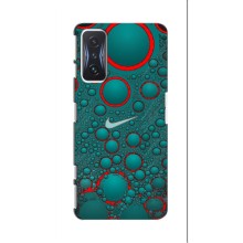 Силиконовый Чехол на Xiaomi POCO F4 GT с картинкой Nike (Найк зеленый)