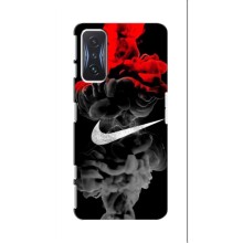 Силиконовый Чехол на Xiaomi POCO F4 GT с картинкой Nike (Nike дым)