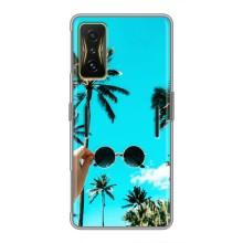 Силиконовый чехол с КАРТИНКАМИ лето для Xiaomi POCO F4 GT (AlphaPrint) (Взгляд лето)