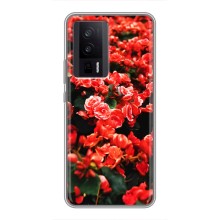 Чехлы с Цветами для Xiaomi POCO F5 Pro (VPrint) (Цветы красные)