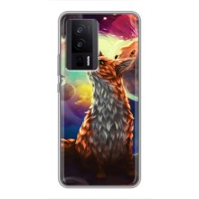 Чехлы с картинкой Лисички для Xiaomi POCO F5 Pro (VPrint) (Лисица в космосе)