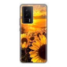 Чехол с Цветами для Xiaomi POCO F5 Pro (поле подсолнухов)