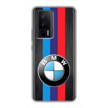 Чехол для Поко Ф5 Про - с принтом БМВ (AlphaPrint) (Лого BMW)
