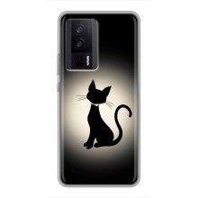 Чехол с принтом для Xiaomi POCO F5 Pro (AlphaPrint) Модные коты – Силуэт котика