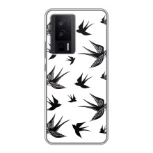 Чехол с птицами на Xiaomi POCO F5 Pro (VPrint) (Ласточки)