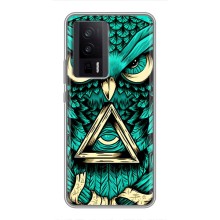 Чехол с птицами на Xiaomi POCO F5 Pro (VPrint) (Сова с глазом)
