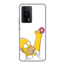 Чехол с Симпсонами для Xiaomi POCO F5 Pro (VPrint) (Гомер с пончиком)