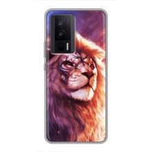 Чехол со Львом для Xiaomi POCO F5 Pro (VPrint) (Красочный Лев)