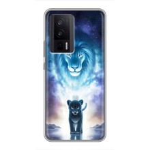 Чехол со Львом для Xiaomi POCO F5 Pro (VPrint) (Маленький лев)