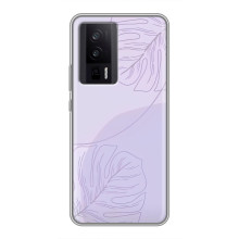 Чехол цветочный дизайн для Xiaomi POCO F5 Pro – Монстера фиолетовая