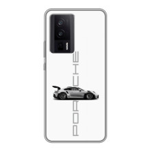 Чохол з авто Порше для Xiaomi POCO F5 Pro – білий порше
