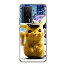 Чехол с Пикачу на Xiaomi POCO F5 Pro (Пикачу в городе)