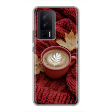 Чехол с уникальным дизайном «Осень с кофе» для Xiaomi POCO F5 Pro – Кофе на пледе