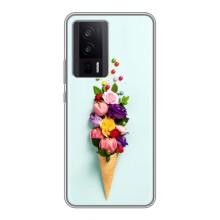 Чехлы с тематикой "ЦВЕТЫ" на Xiaomi POCO F5 Pro (Цветок-мороженное)