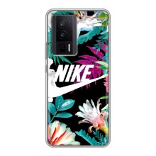 Силиконовый Чехол на Xiaomi POCO F5 Pro с картинкой Nike – Цветочный Nike