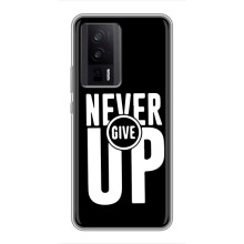 Силиконовый Чехол на Xiaomi POCO F5 Pro с картинкой Nike – Never Give UP