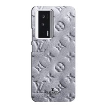 Текстурный Чехол Louis Vuitton для Поко Ф5 Про – Белый ЛВ