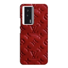 Текстурный Чехол Louis Vuitton для Поко Ф5 Про – Красный ЛВ