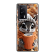 Печатный чехол «Зверята с кофе» для Xiaomi POCO F5 Pro