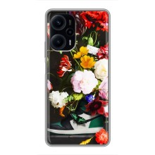 Брендновые Чехлы для Xiaomi POCO F5 - (PREMIUMPrint) (Nike цветы)