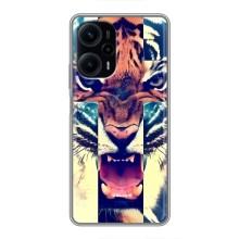 Чехлы с изображением разных животных для Xiaomi POCO F5 (Яркий Тигр)