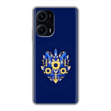 Чехлы для Xiaomi POCO F5  Укр. Символика (AlphaPrint) (Цветочный Герб)