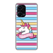 Чехол для Поко Ф5 - (Единорожки - Новинки) (AlphaPrint) (Unicorn)