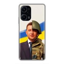 Чехол для Xiaomi POCO F5 (AlphaPrint - с принтом Зеленского) – Зеленский солдат