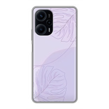 Чехол цветочный дизайн для Xiaomi POCO F5 – Монстера фиолетовая