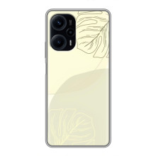 Чехол цветочный дизайн для Xiaomi POCO F5 – Зелёный фон