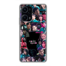 Чехол Гра в кальмара для Xiaomi POCO F5 – Коллаж игры кальмара
