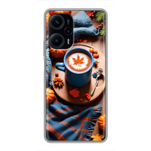 Чехол с уникальным дизайном «Осень с кофе» для Xiaomi POCO F5 – Кофе и тыквы