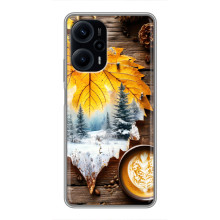 Чехол с уникальным дизайном «Осень с кофе» для Xiaomi POCO F5 – Осенне-зимнее кофе