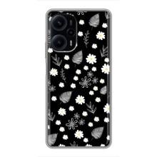 Чехлы с тематикой "ЦВЕТЫ" на Xiaomi POCO F5 (цветение на чорном)