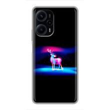 Силиконовый бампер с картинкой животных для Xiaomi POCO F5 (Яркий олень)