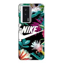 Силиконовый Чехол на Xiaomi POCO F5 с картинкой Nike (Цветочный Nike)