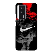 Силиконовый Чехол на Xiaomi POCO F5 с картинкой Nike (Nike дым)