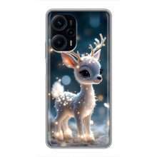 Яркий чехол для Xiaomi POCO F5 с Зимними Оленятами – Блистающий оленёнок