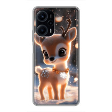 Яркий чехол для Xiaomi POCO F5 с Зимними Оленятами – Оленёнок
