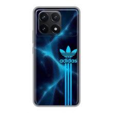 Чохли Адидас для Xiaomi POCO F6 Pro (AlphaPrint) (Синій Адідас)