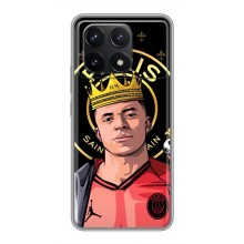 Чехол (TPU) с Футболистом на Xiaomi POCO F6 Pro (Mbappe King)