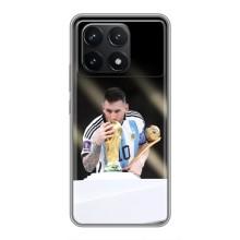Чехлы Лео Месси Аргентина для Xiaomi POCO F6 Pro – Кубок Мира