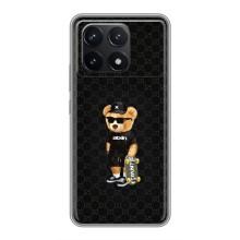 Чехлы Мишка Тедди для Поко Ф6 Про – GUCCI Teddy