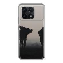 Чехлы на военную тематику для Xiaomi POCO F6 Pro – Бой солдат